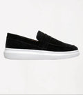 Mocassim Penny Loafer em Camurça