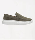 Mocassim Penny Loafer em Camurça