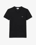 Camiseta de Algodão Pima Leve com Gola V - LCT